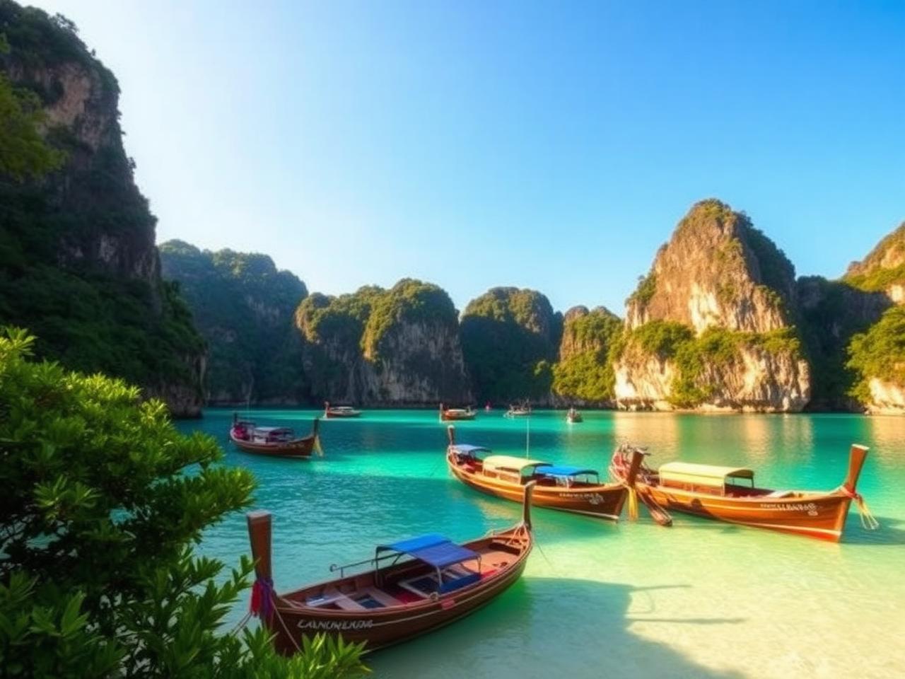 Thailand — Temples, street food, and turquoise water.